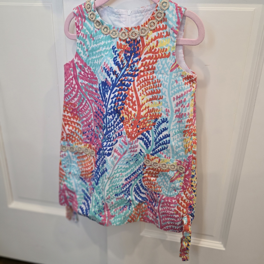 Lilly Pulitzer Colorful Sleeveless Dress with Pocket Details - Size 4